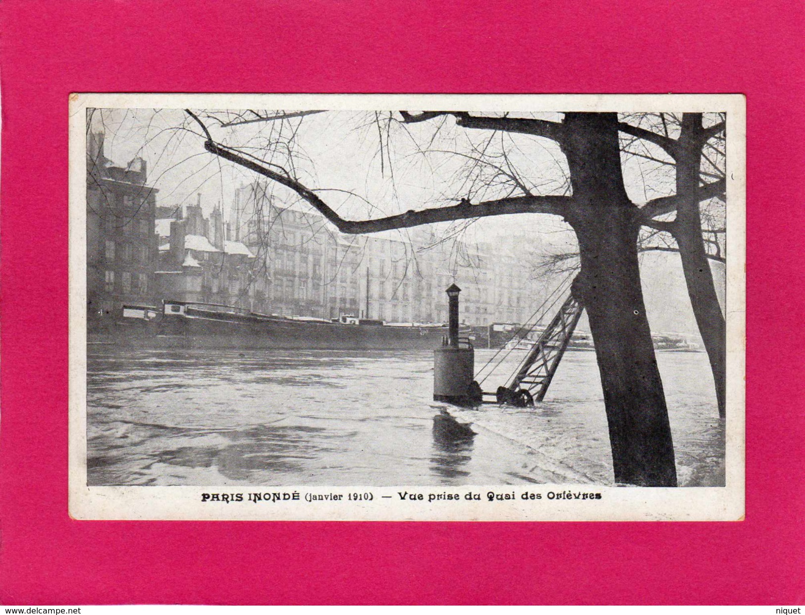 PARIS Inondé (janvier 1910), Vue Prise Du Quai Des Orfèvres - Inondations De 1910