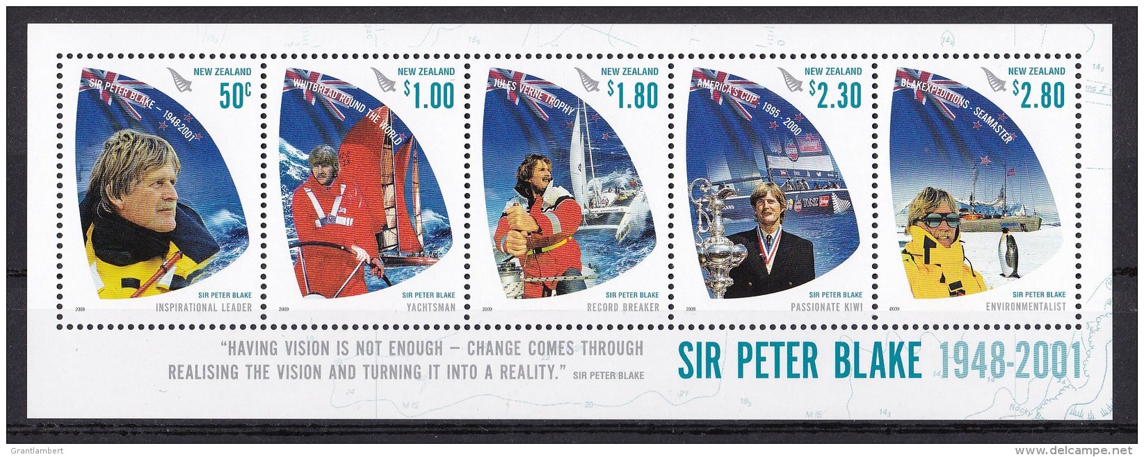 New Zealand 2009 Sir Peter Blake Minisheet MNH - See Notes - Unused Stamps