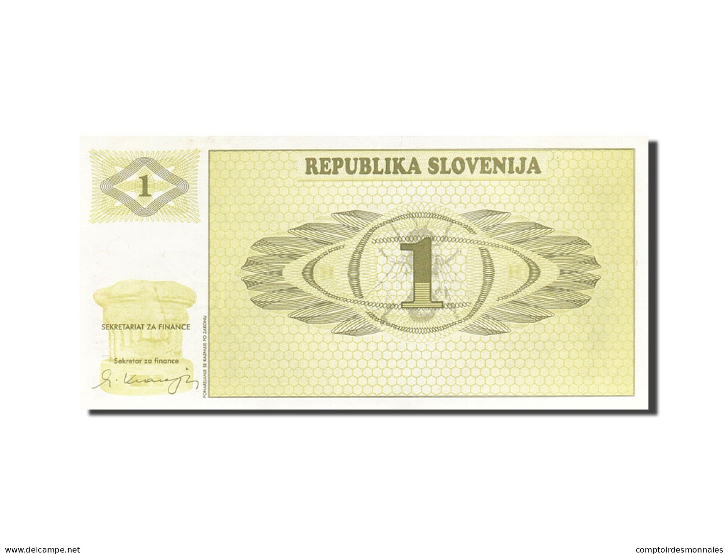 Billet, Slovénie, 1 (Tolar), 1990-1992, 1990, KM:1a, SPL - Slovenië