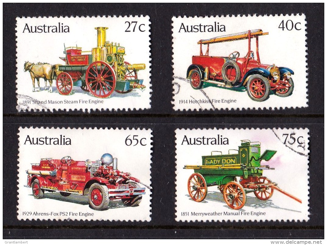Australia 1983 Historic Fire Engines Set Of 4 Used - Oblitérés