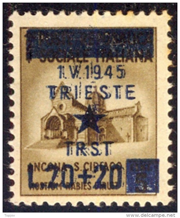 YUGOSLAVIA - ITALIA - TRIESTE - ERROR - DOPPIA Soprastampa - **MNH - 1945 - Ocu. Yugoslava: Trieste
