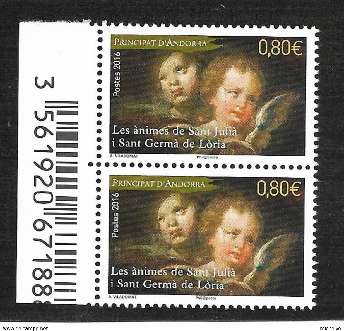 Andorre 2016 - Yv N° 792 ** - Les ànimes De Sant Julià I Sant Germà De Lòria (Mi N° 812) - Neufs