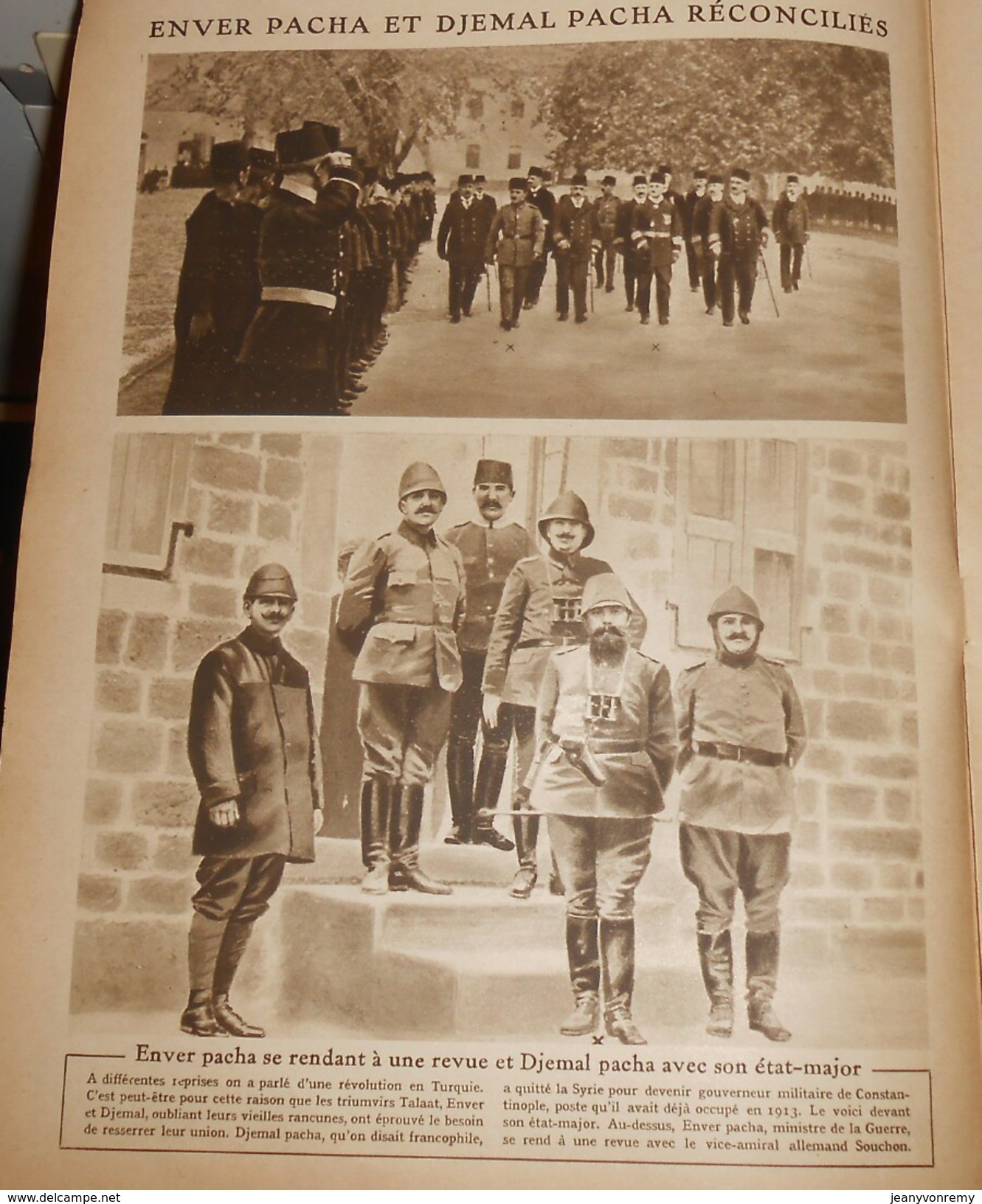 LE MIROIR. N° 114. Dimanche 30 Janvier 1916. Enver Pacha Et Djemal Pacha Réconciliés. Sous Marins Alliés Dans La Mer De - 1900 - 1949