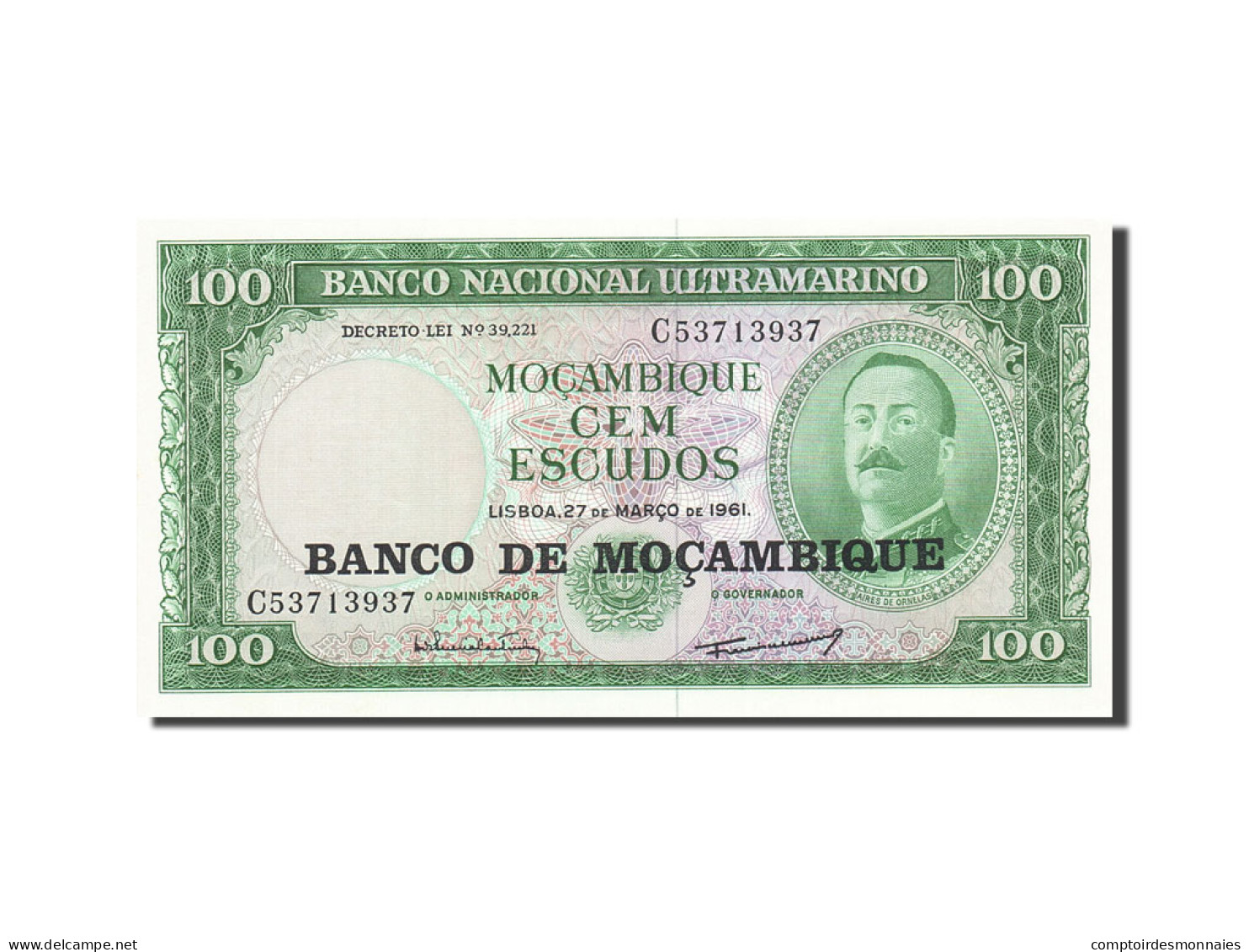 Billet, Mozambique, 100 Escudos, 1976, 1961-03-27, KM:117a, SPL - Mozambique