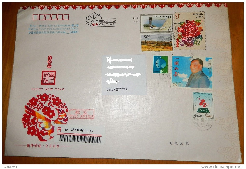 Cina/China/Chine: Intero, Stationery, Entier, Raccomandata, Registered, Recommandé - Storia Postale