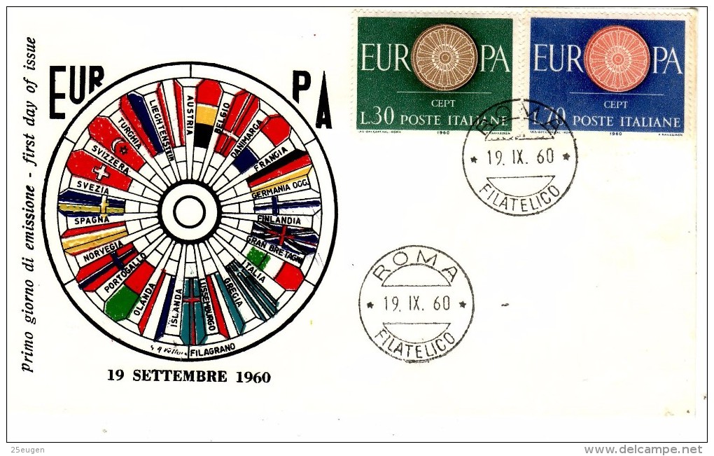 ITALY 1960 EUROPA CEPT  FDC ( Roma ) - 1960