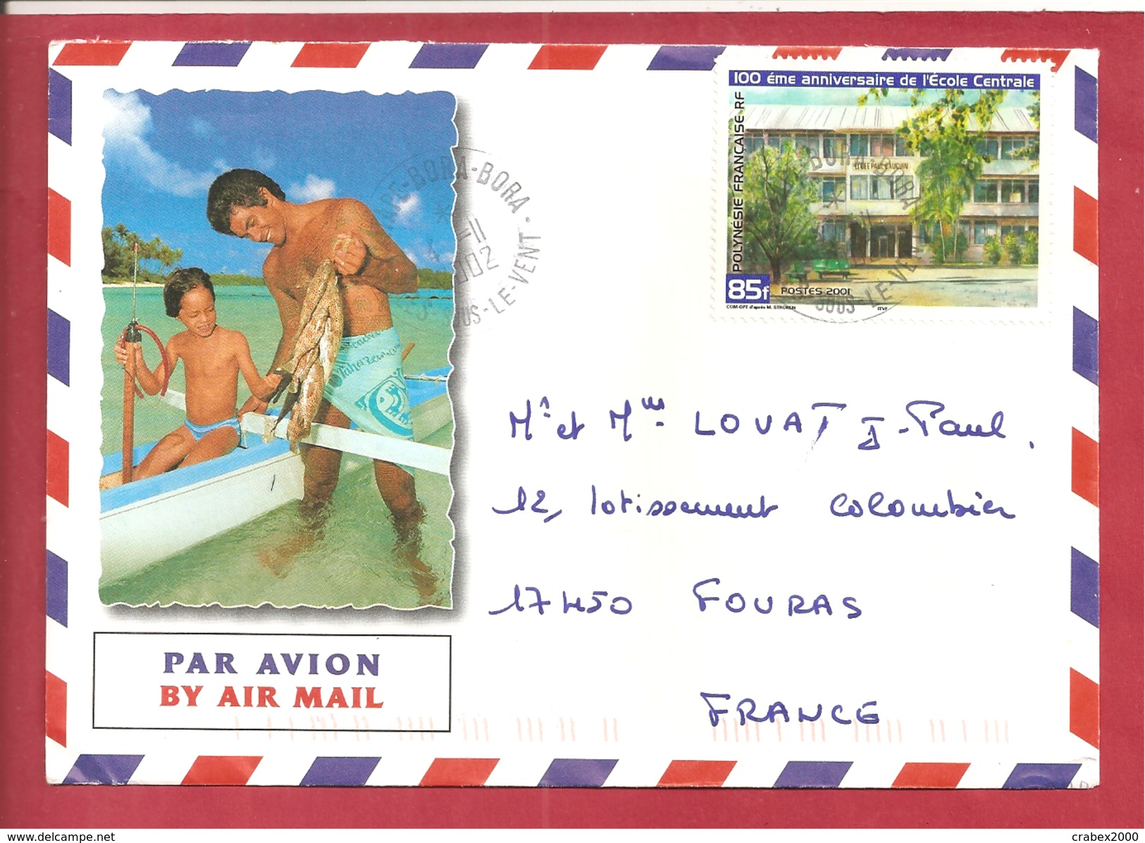 Y&T N°632   BORA BORA    Vers FRANCE  2002 - Lettres & Documents