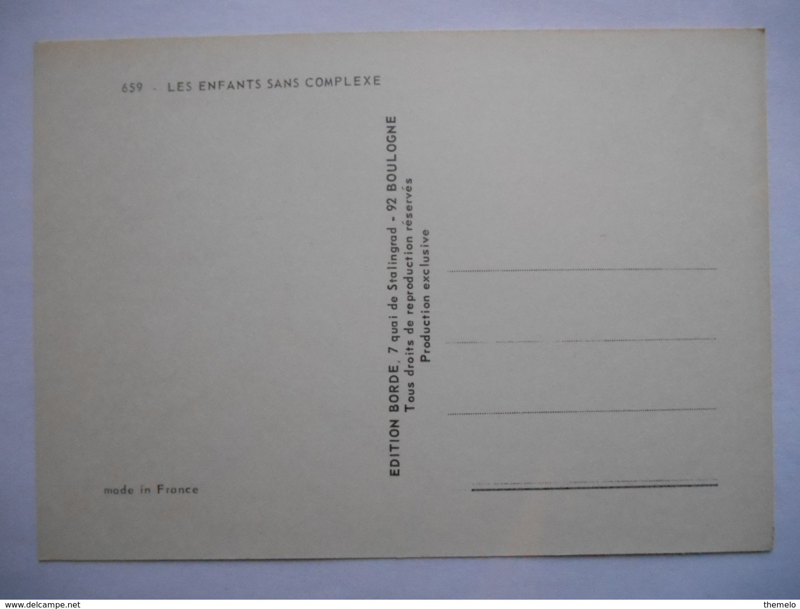 CPSM "Les Enfants Sans Complexe N° 659" - Lassalvy