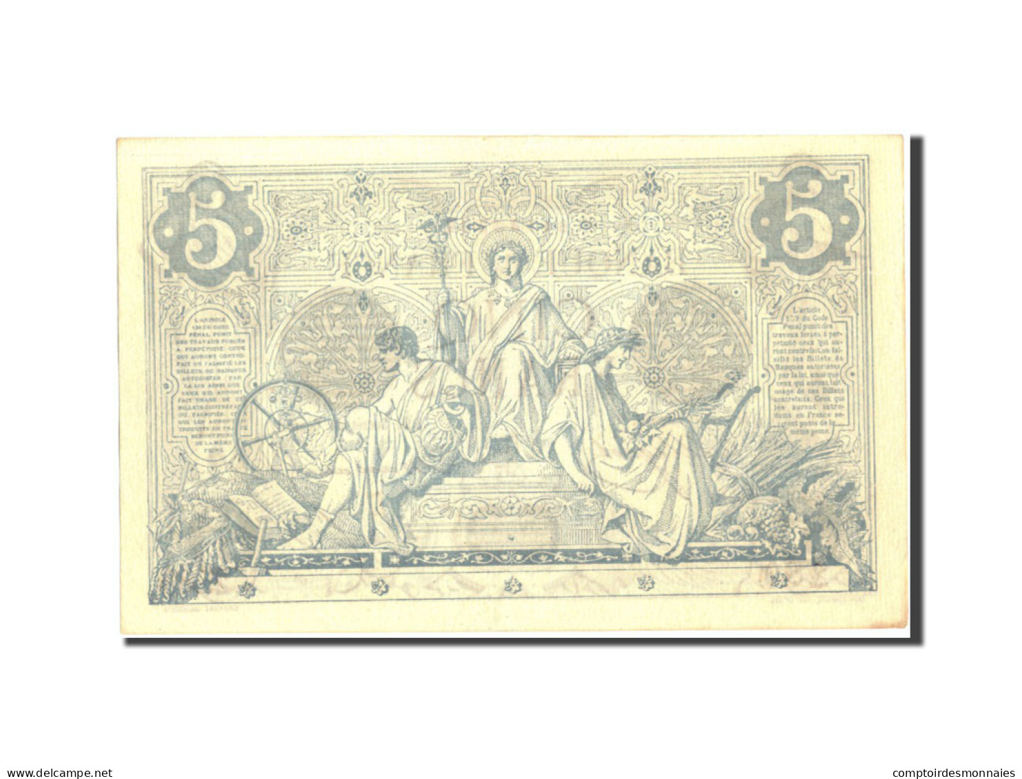 Billet, France, 5 Francs, 5 F 1871-1874 ''Noir'', 1873, 1873-05-16, TTB+ - 5 F 1871-1874 ''Noir''