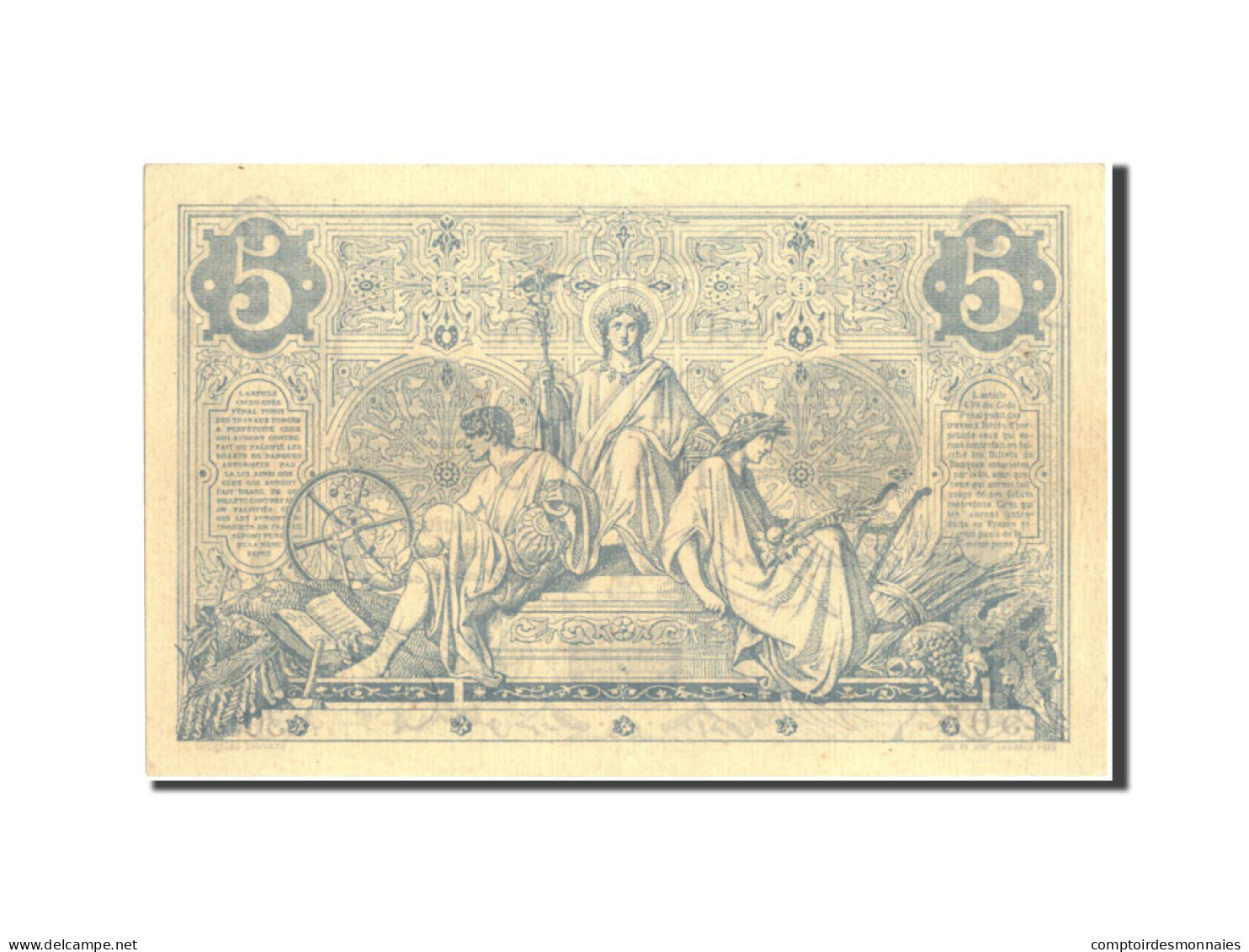 Billet, France, 5 Francs, 5 F 1871-1874 ''Noir'', 1873, 1873-09-04, TTB+ - 5 F 1871-1874 ''Noir''