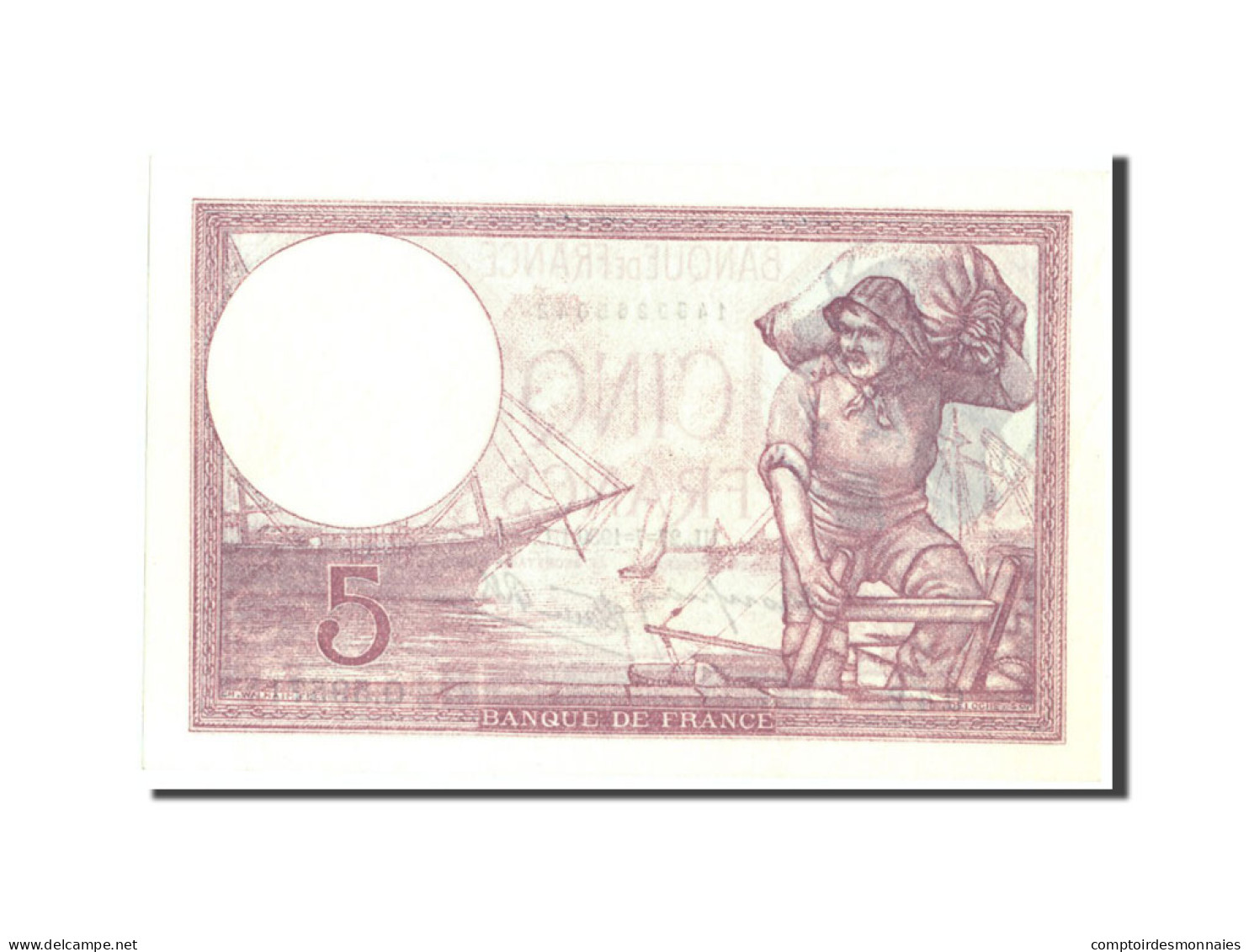 Billet, France, 5 Francs, 5 F 1917-1940 ''Violet'', 1939, 1939-07-27, SPL - 5 F 1917-1940 ''Violet''