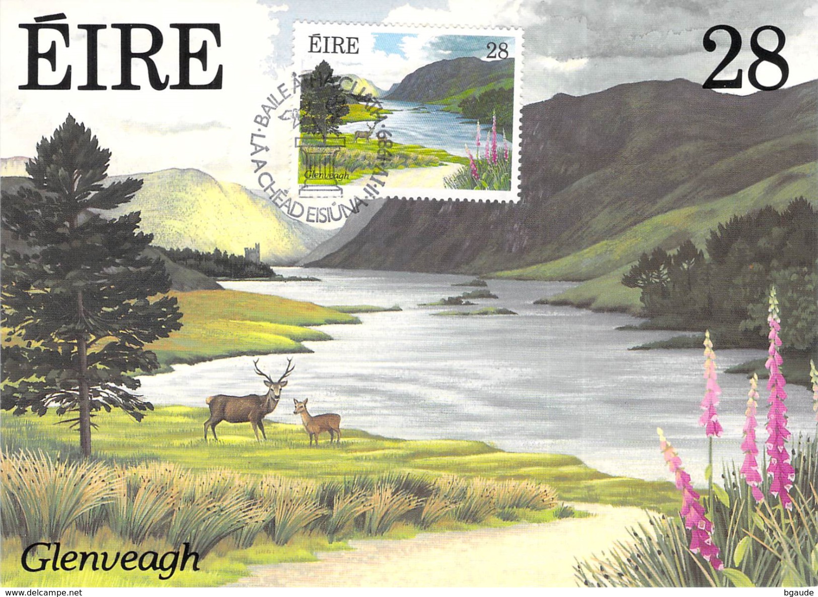 IRLANDE CARTE MAXIMUM NUM YVERT  676 PARCS ET JARDINS - Maximum Cards