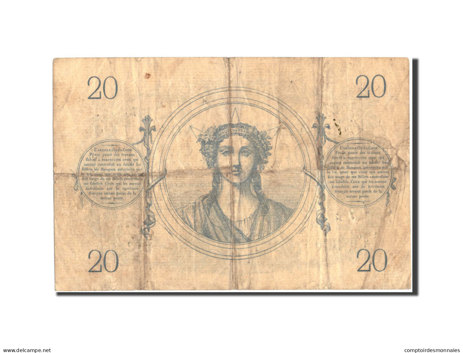 Billet, France, 20 Francs, ...-1889 Circulated During XIXth, 1871, 1871-05-09 - ...-1889 Francos Ancianos Circulantes Durante XIXesimo