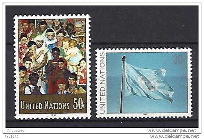 UNITED NATIONS 1991   NEW YORK  - YVERT 595-596 - Other & Unclassified