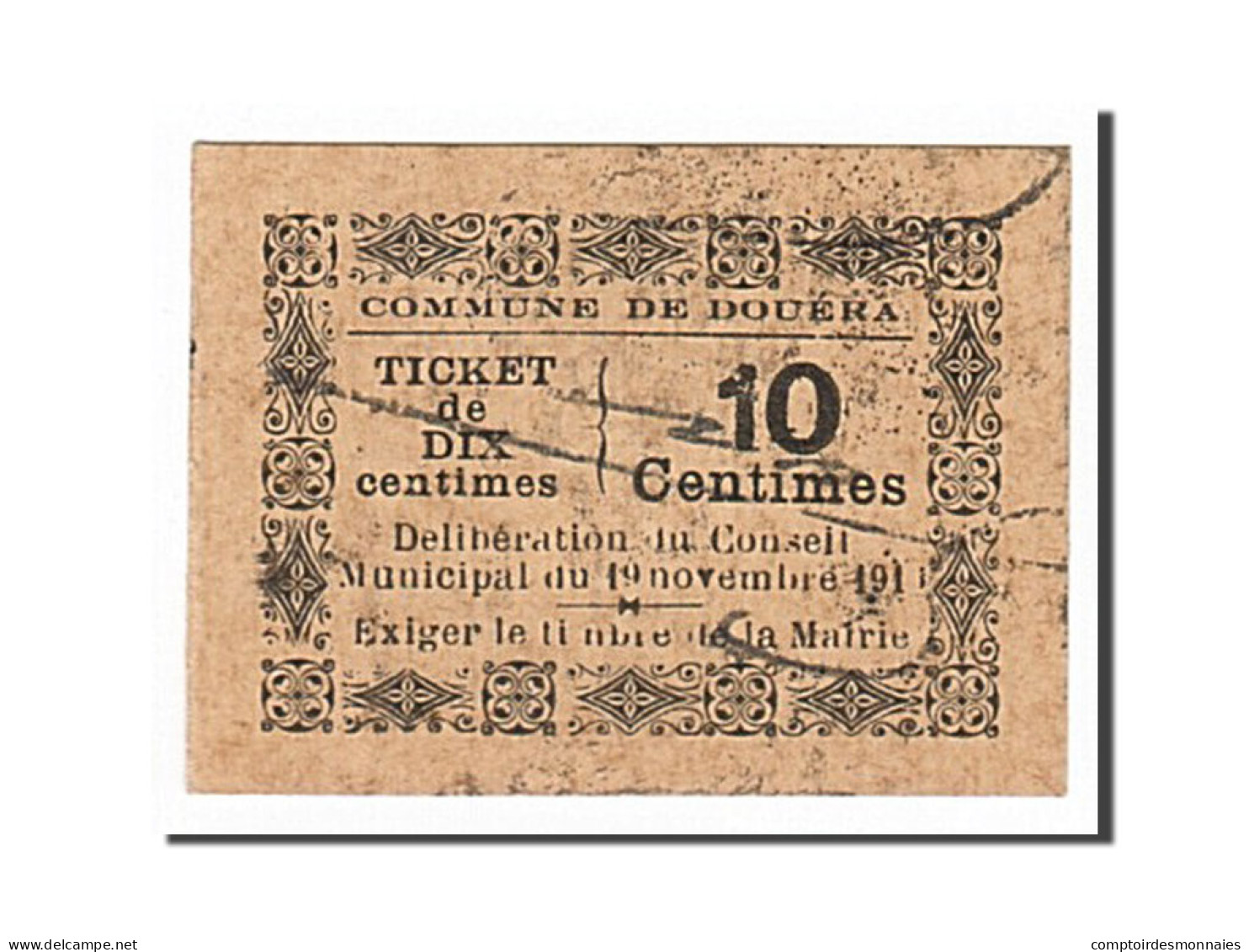 Billet, Algeria, 10 Centimes, 1916, 1916-11-19, TTB - Algeria