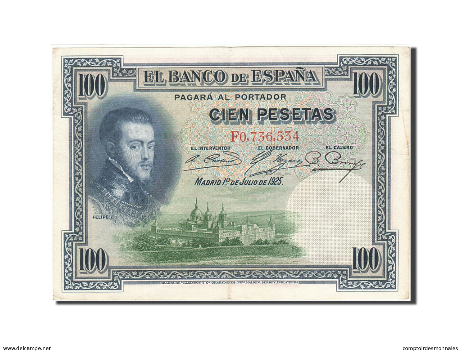 Billet, Espagne, 100 Pesetas, 1925, 1925-07-01, KM:69c, TB+ - 100 Peseten