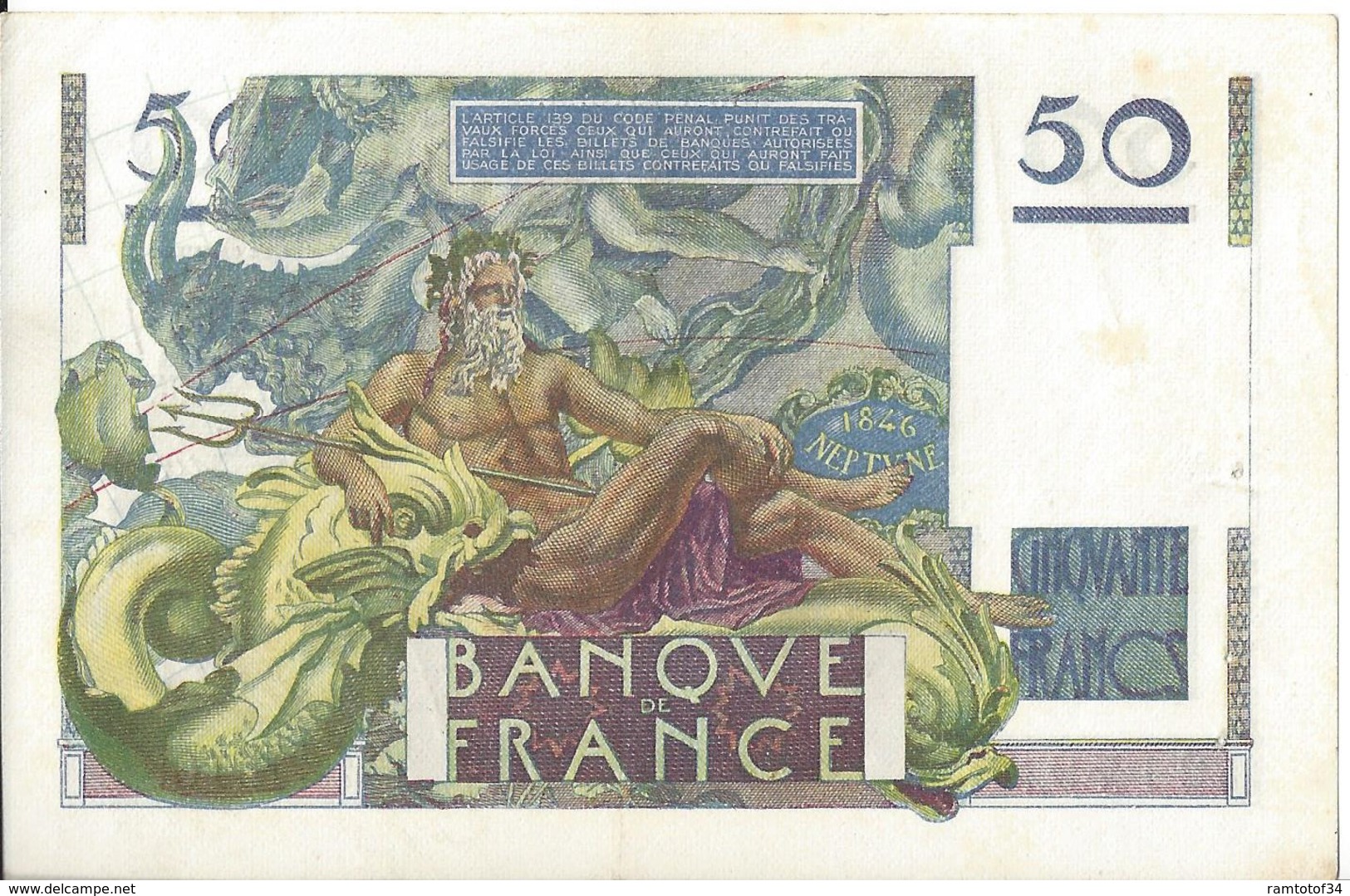 FRANCE - 50 Francs Le Verrier 8-4-1948 M - 50 F 1946-1951 ''Le Verrier''