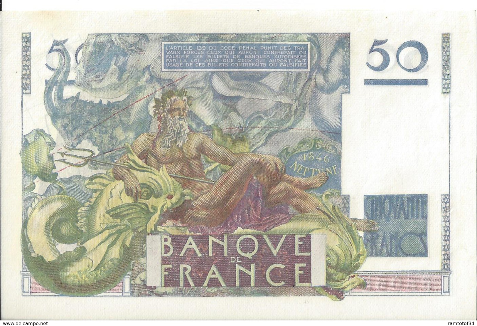 FRANCE - 50 Francs Le Verrier 19-5-1949 K - 50 F 1946-1951 ''Le Verrier''