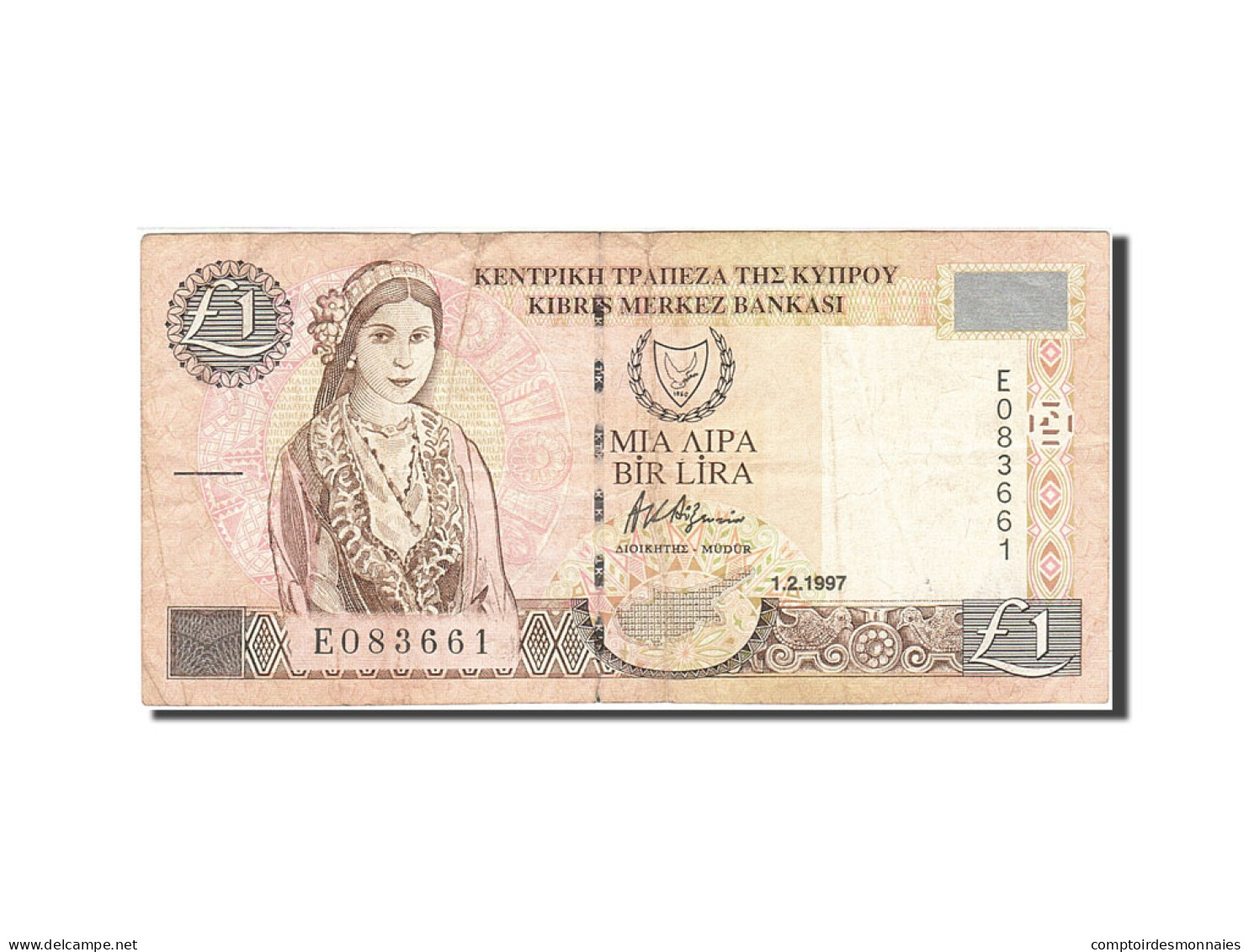 Billet, Chypre, 1 Pound, 1997, 1997-02-01, KM:57, TTB - Chypre