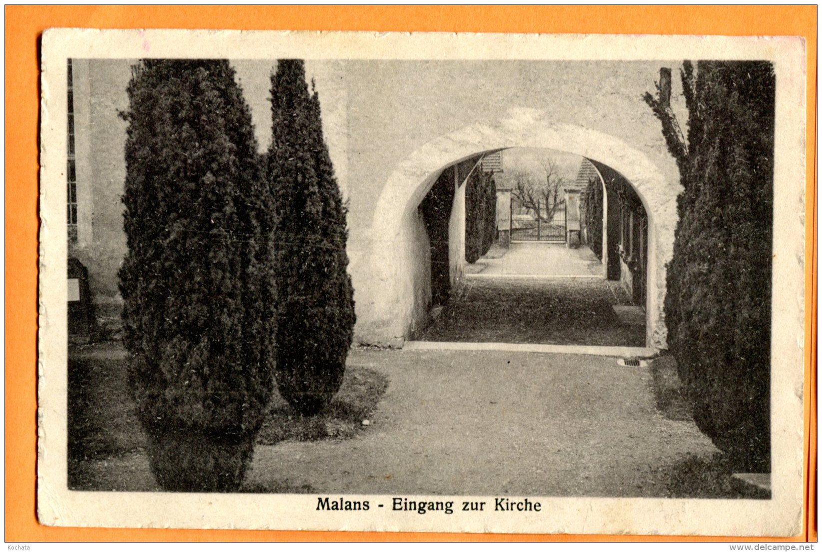 Madd485, Malans, Eingang Zur Kirche,  Phot. Rietberger,  Circulée Sous Enveloppe - Malans