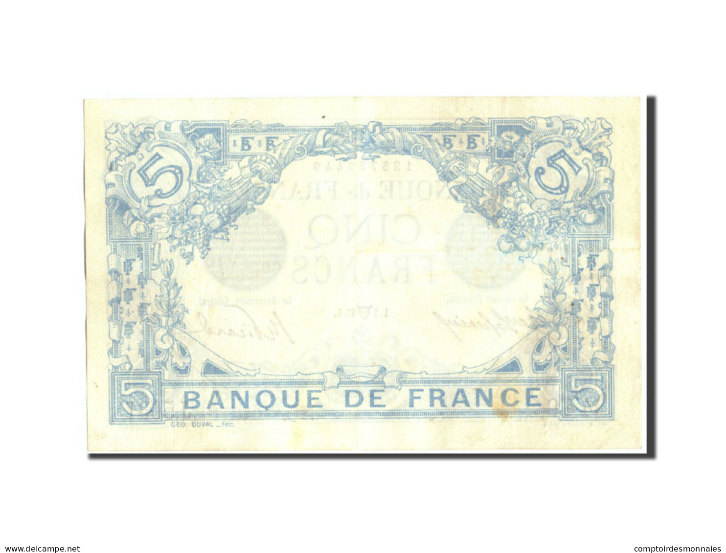 Billet, France, 5 Francs, 5 F 1912-1917 ''Bleu'', 1915, 1915-04-02, SUP - 5 F 1912-1917 ''Bleu''