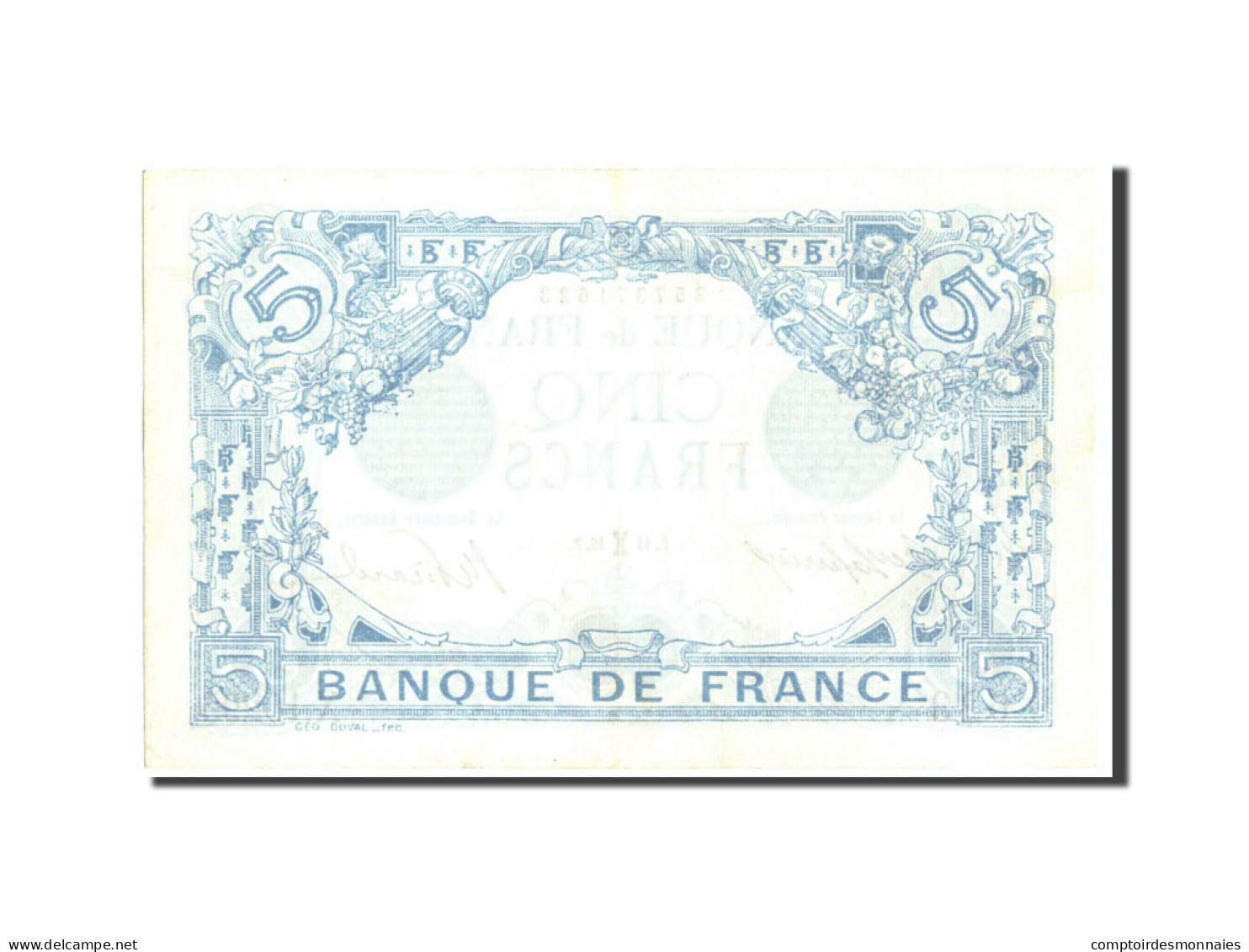 Billet, France, 5 Francs, 5 F 1912-1917 ''Bleu'', 1916, 1916-02-11, SPL - 5 F 1912-1917 ''Bleu''