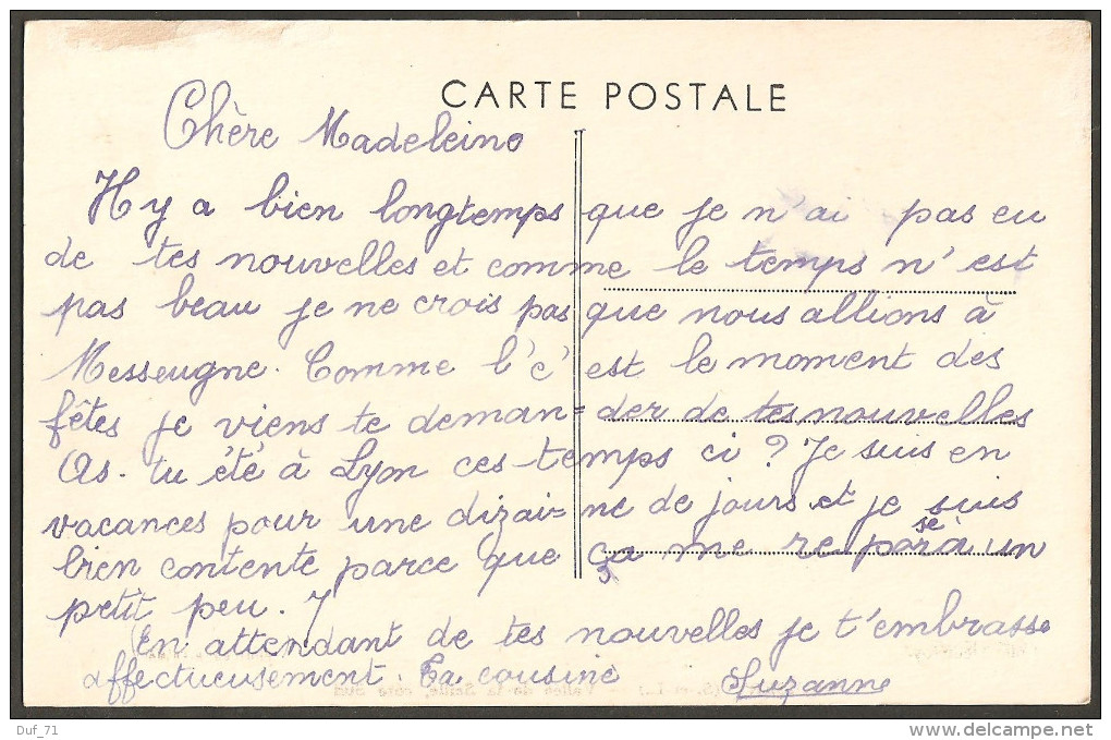 71 Cuisery Vallée De La Seille Côté Sud, Colorisée, CIM Combier Mâcon, A Voyagé Sous Enveloppe Aux Environs De 1936 - Autres & Non Classés