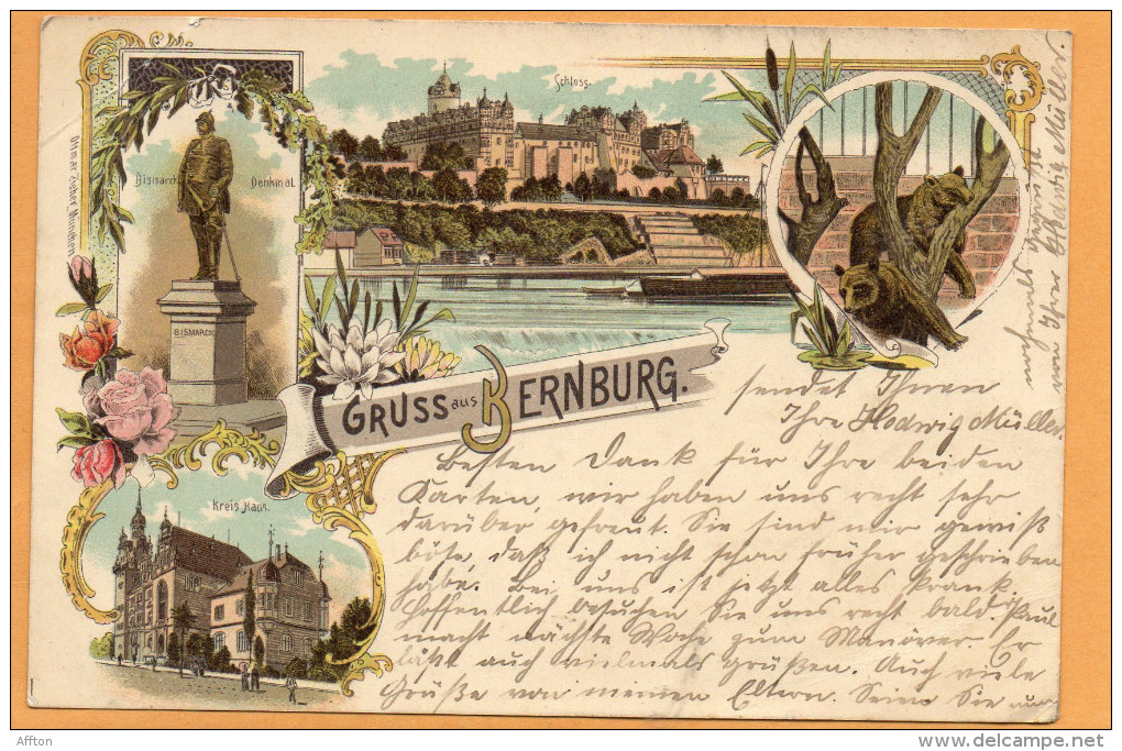 Gruss Aus Bernburg 1900 Postcard - Bernburg (Saale)