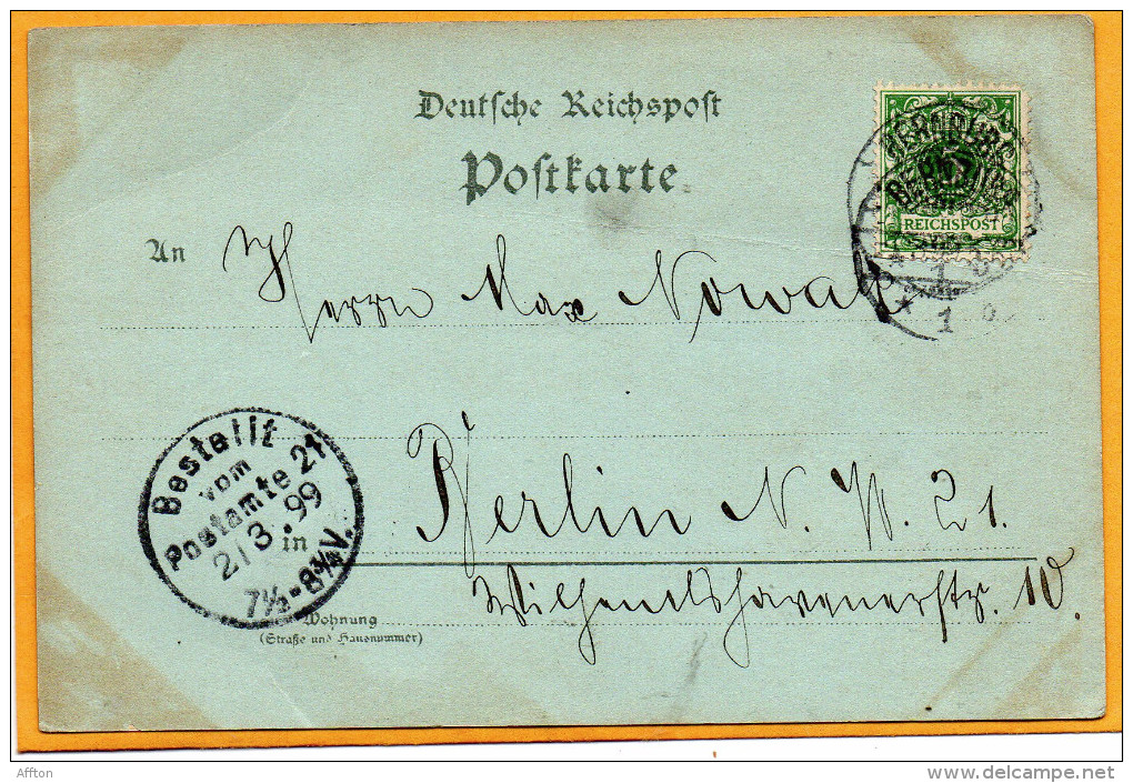 Gruss Aus Bernburg 1899 Postcard - Bernburg (Saale)