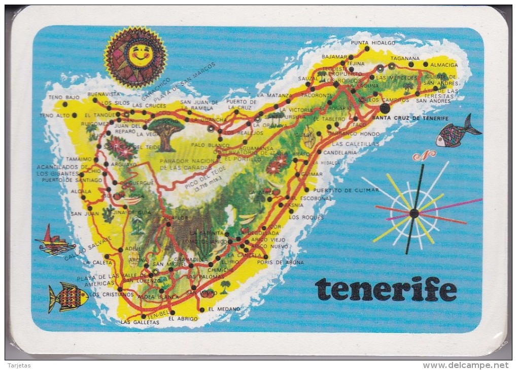 BARAJA DE TENERIFE NAIPES COMAS CON 54 CARTAS NUEVA Y PRECINTADA (E. GAZTEIZ) - Barajas De Naipe