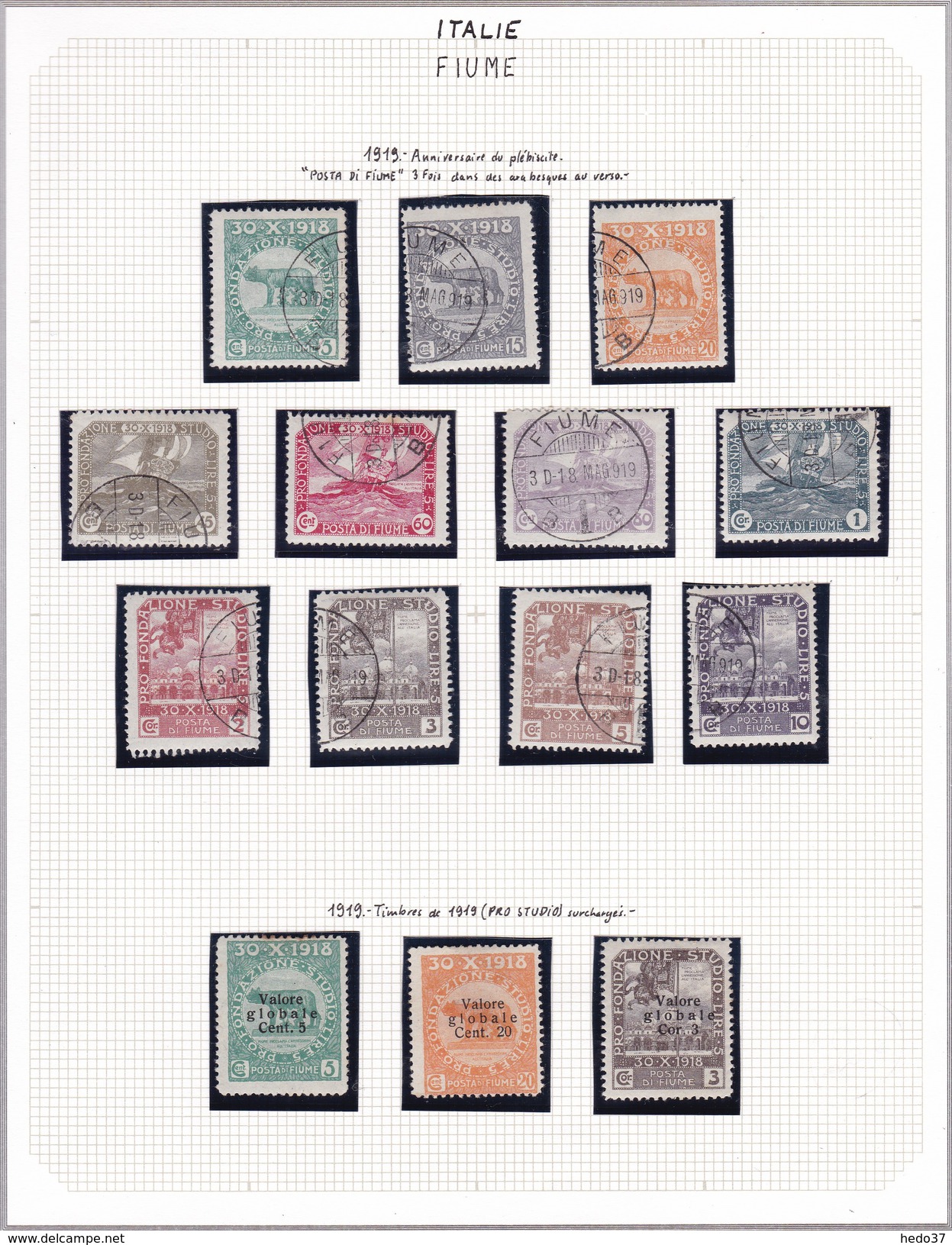 Fiume - Collection Vendue Page Par Page - Timbres Oblitérés/ Neufs *(avec Charnière) - Qualité B/TB - Fiume