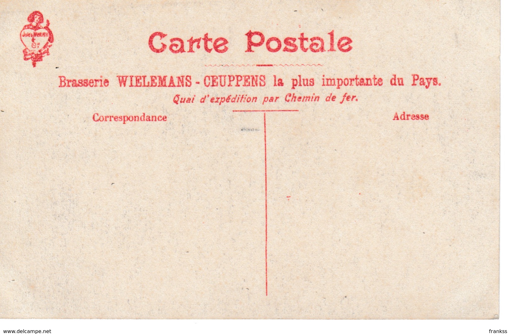 Oude Postkaart Brasserie Wielemans Cueppens - Antwerpen