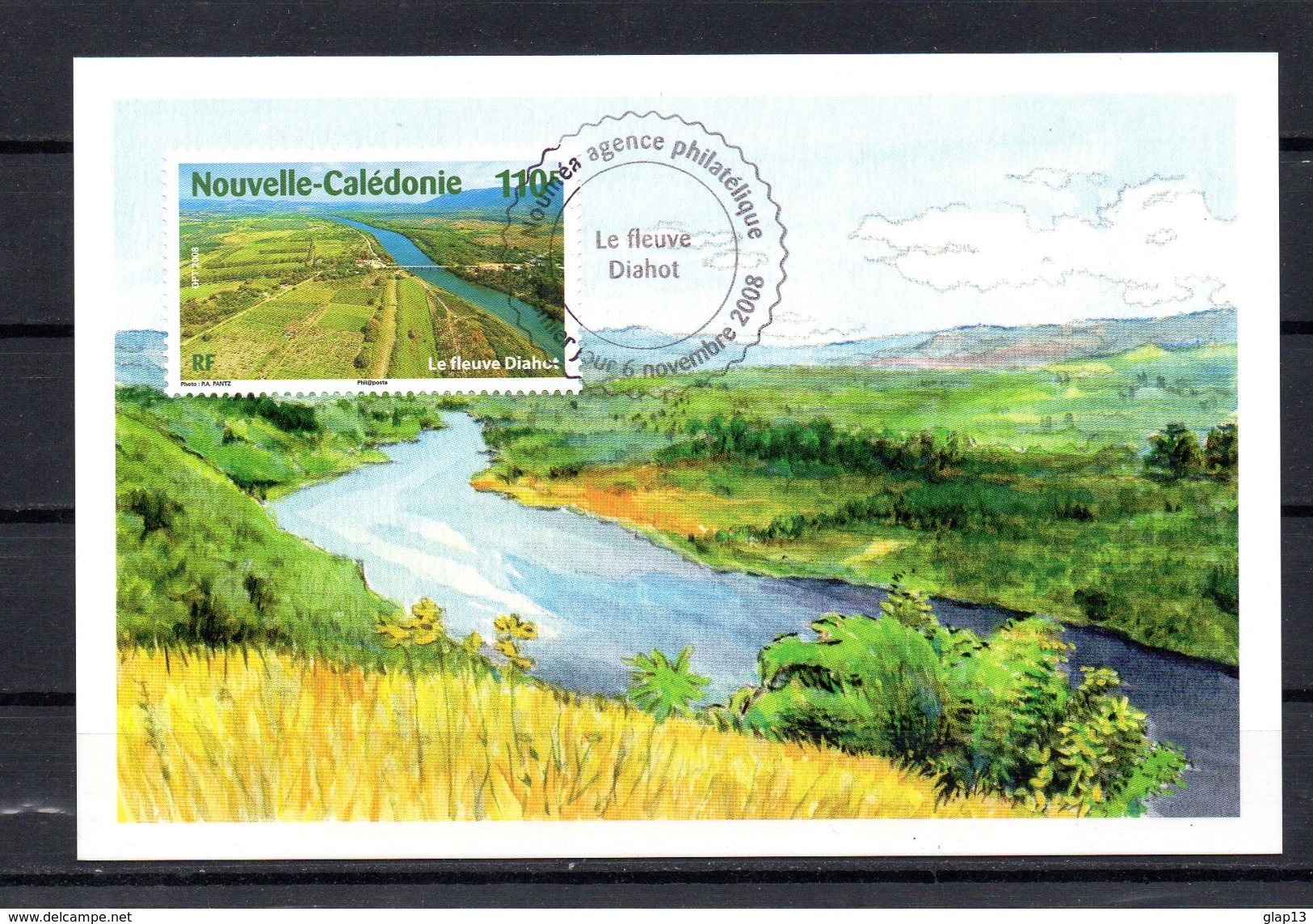 NOUVELLE CALEDONIE 2008 CARTE MAXIMUM TIMBRES N°1057/58 LE FLEUVE DIAHOT - Cartes-maximum