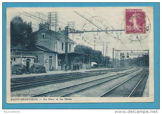 CPSM - Chemin De Fer La Gare De SAINTE-GENEVIEVE 91 - Sonstige & Ohne Zuordnung