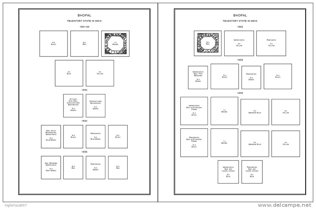 INDIA STAMP ALBUM PAGES 1852-2010 (306 Pages) - Engels