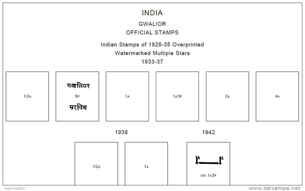 INDIA STAMP ALBUM PAGES 1852-2010 (306 Pages) - Inglés