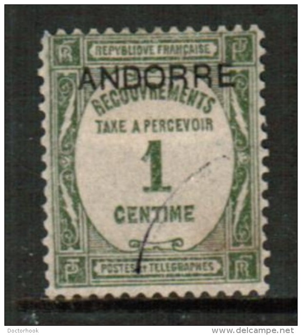 ANDORRA---French  Scott # J 9 VF USED - Used Stamps