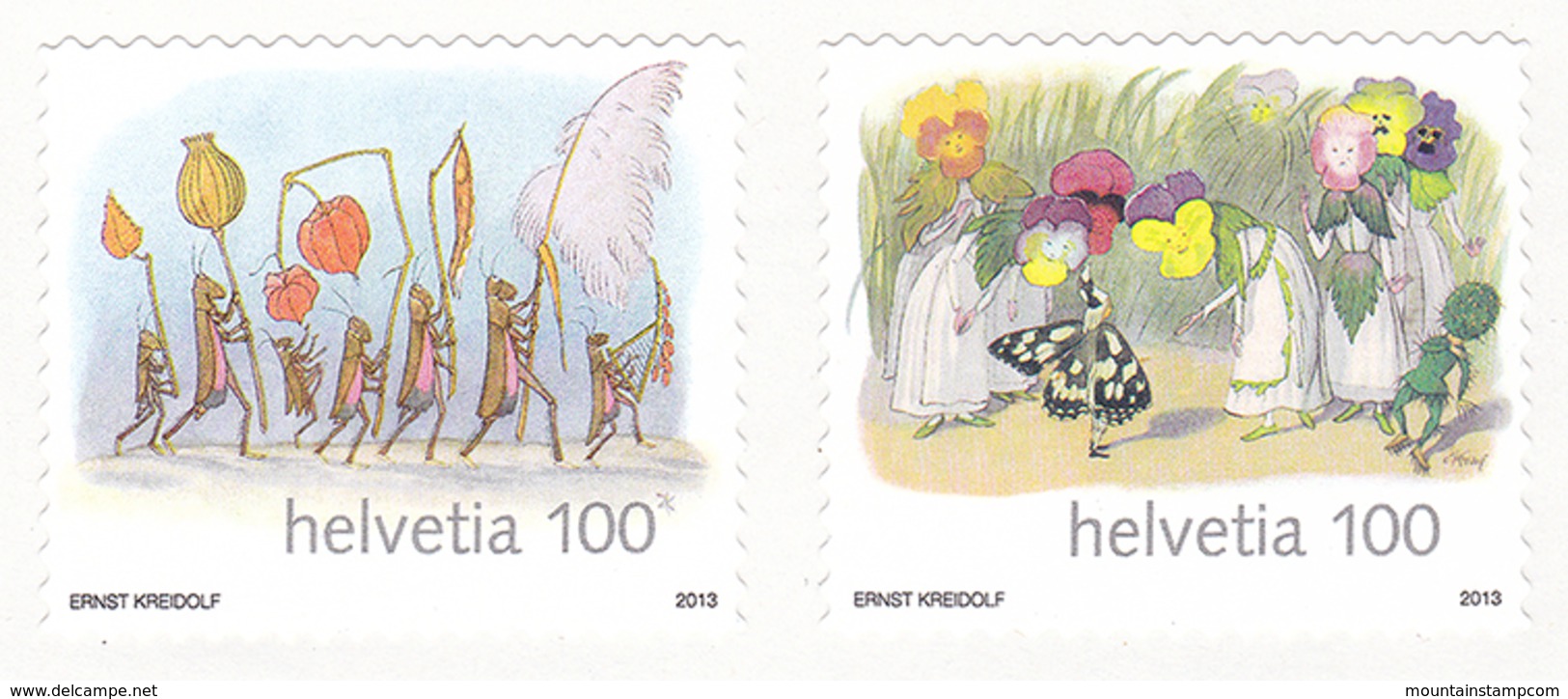 Switzerland 2013 (01) Ernst Kreidolf Comik Flowers MNH ** - Ungebraucht