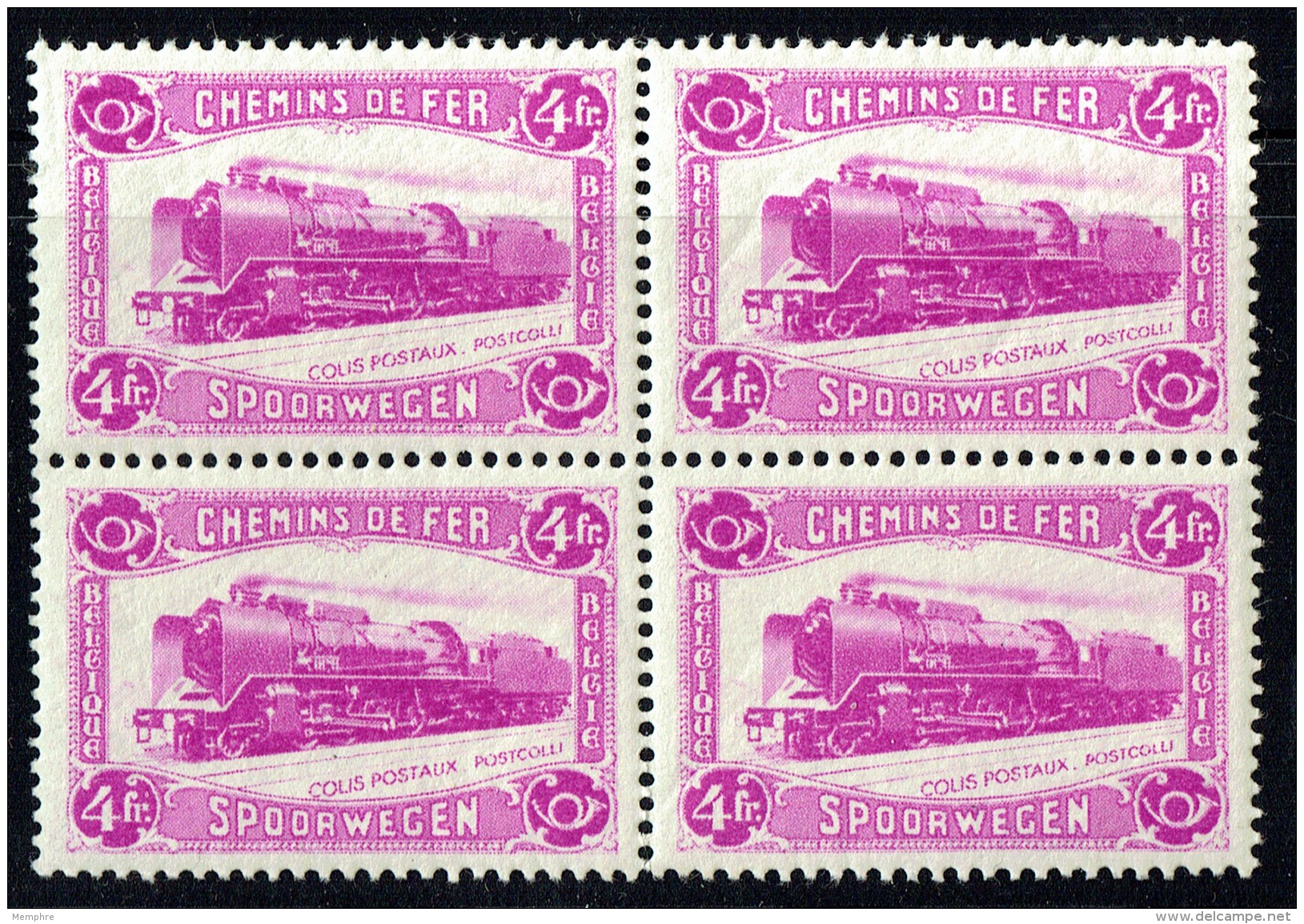 1934  Locomotive  Bloc De 4  COB TR 176 ** - Other & Unclassified