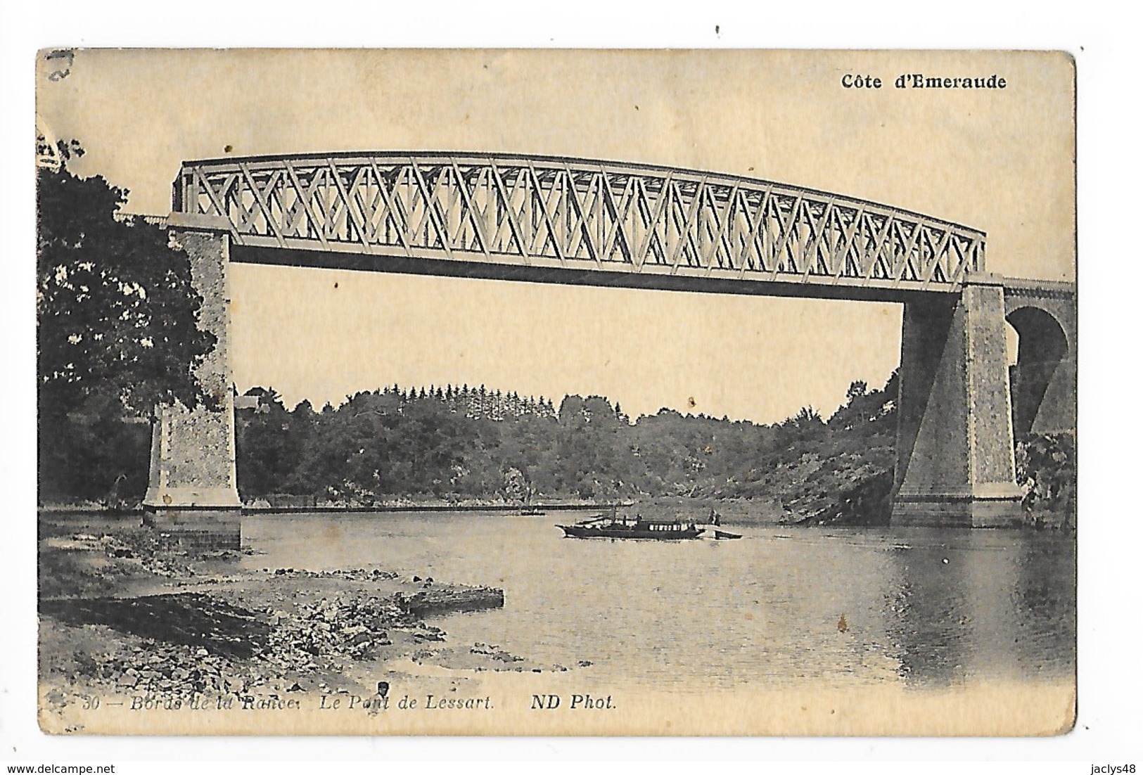 LA VICOMTE SUR RANCE  (cpa 22)   Le Pont De Lessart  -     - L 1 - Lanvellec