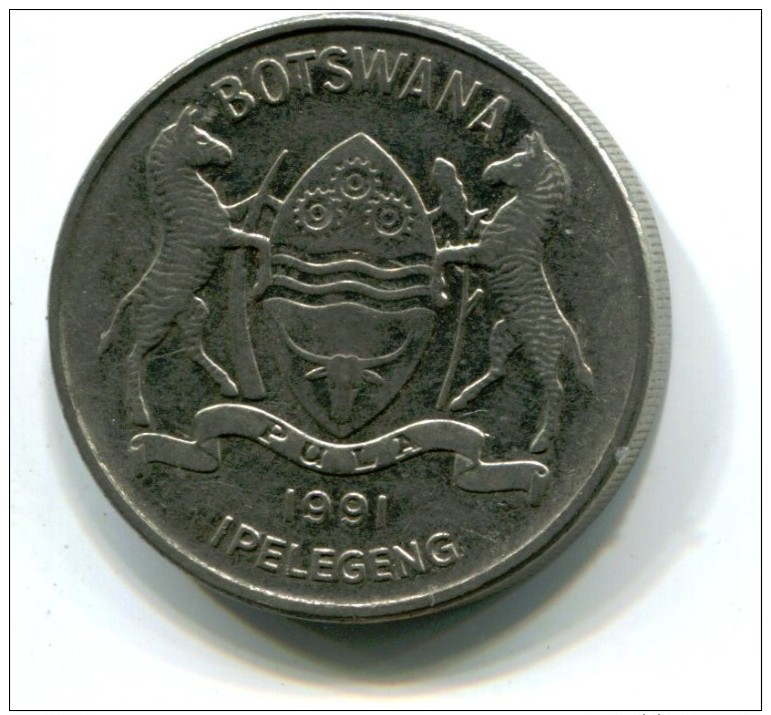 1991 Botswana 50 Thebe  Coin - Botswana