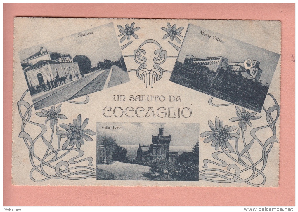 OLD POSTCARD  ITALY  - ITALIA - UN SALUTO DA COCCAGLIO - INCL. STAZIONE - Brescia