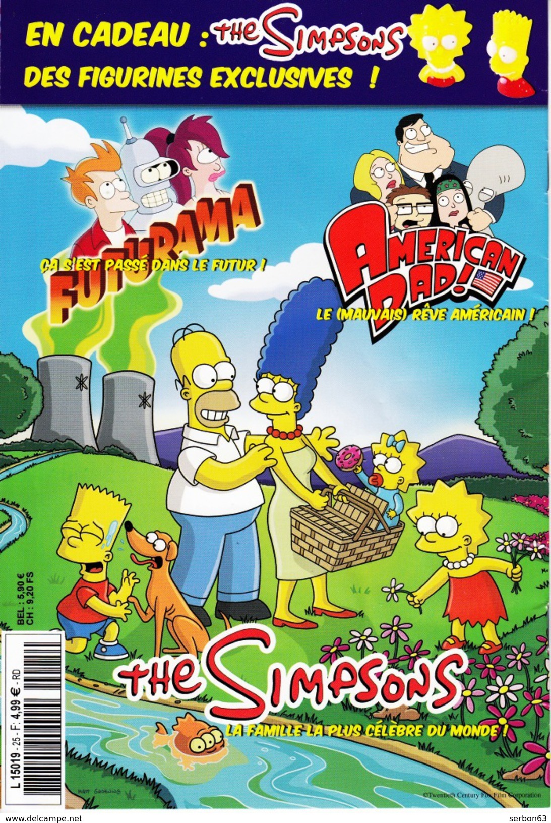 REVUE PRESSE JEUNESSE THE SIMPSONS LA FAMILLE LA PLUS CÉLÈBRE DU MONDE BANDE DESSINÉE  CADEAU POCHETTE FIGURINE - Autre Magazines