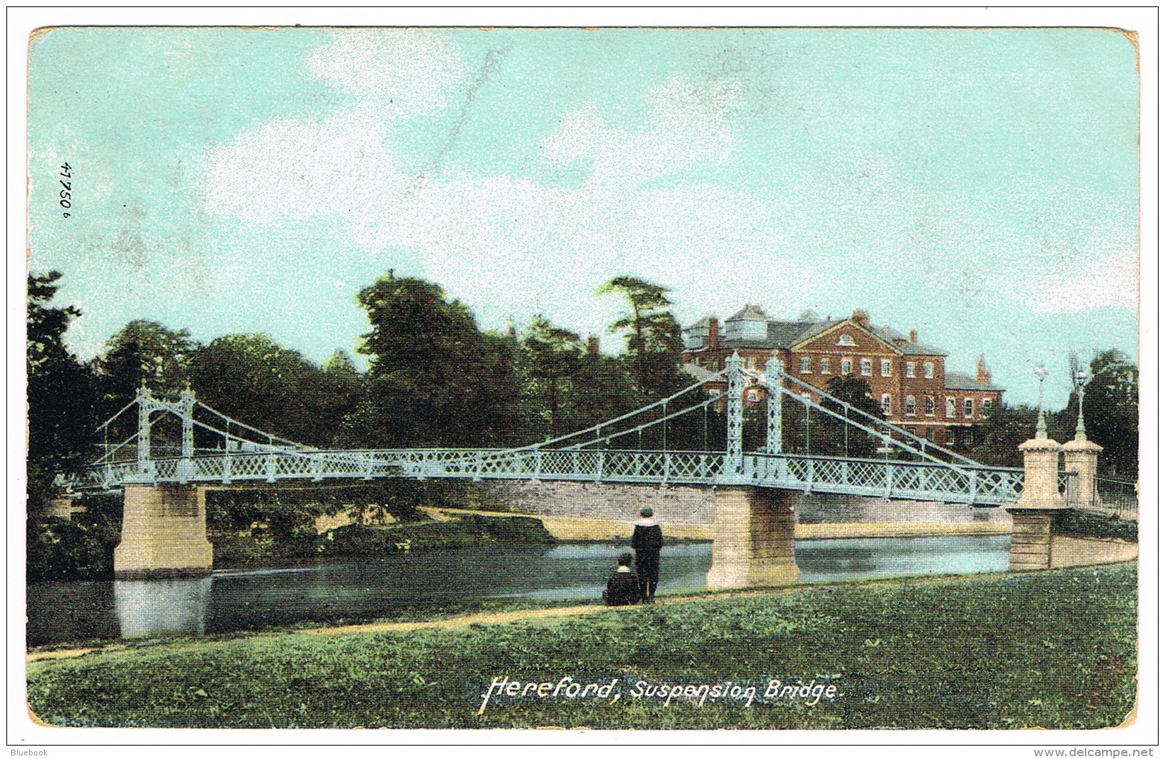 RB 1133 - 1905 Postcard - Hereford Suspension Bridge - Herefordshire - Herefordshire