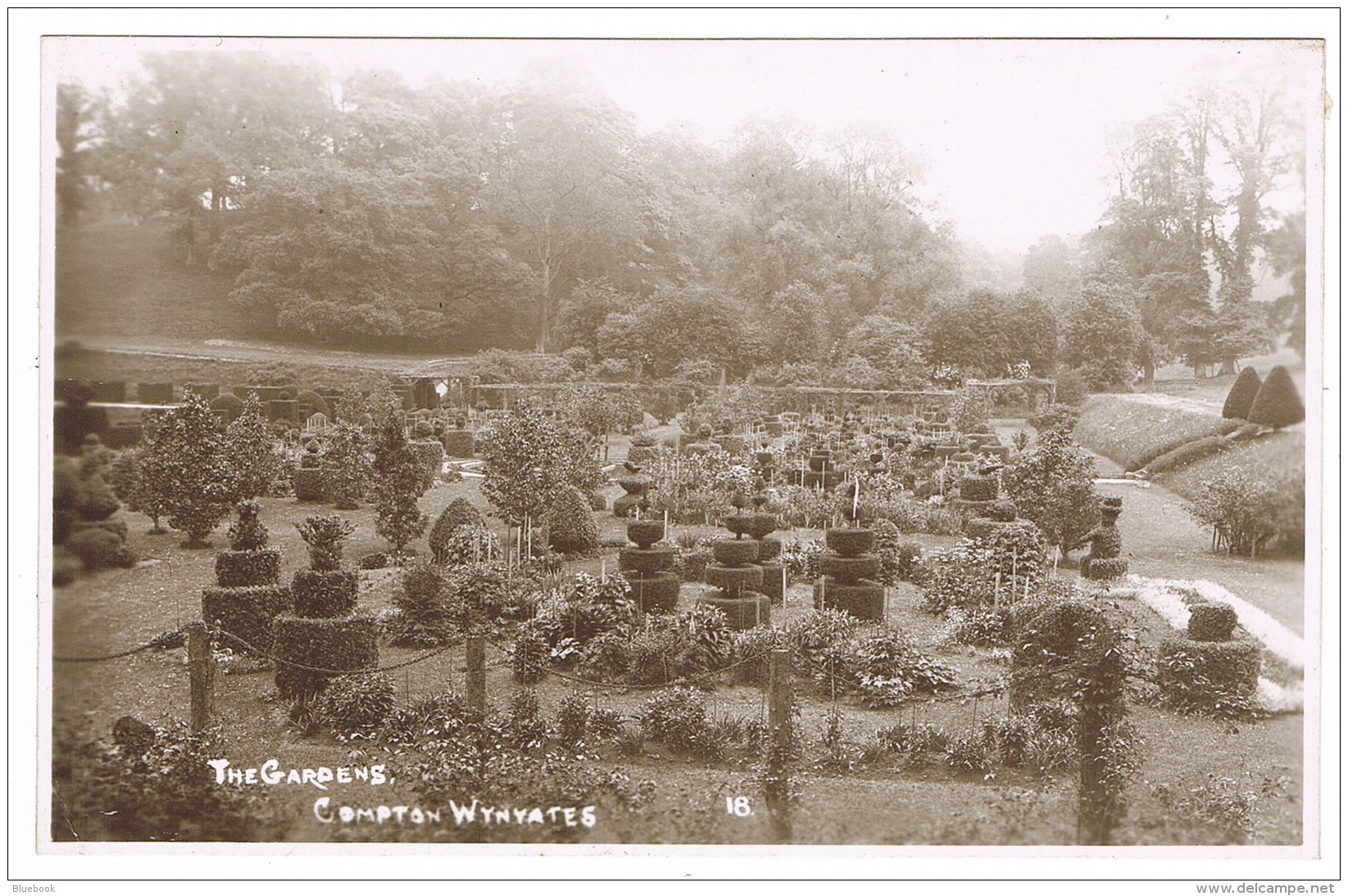 RB 1133 - Real Photo Postcard - Compton Wynyates Gardens Nr Stratford-on-Avon Warwickshire - Stratford Upon Avon