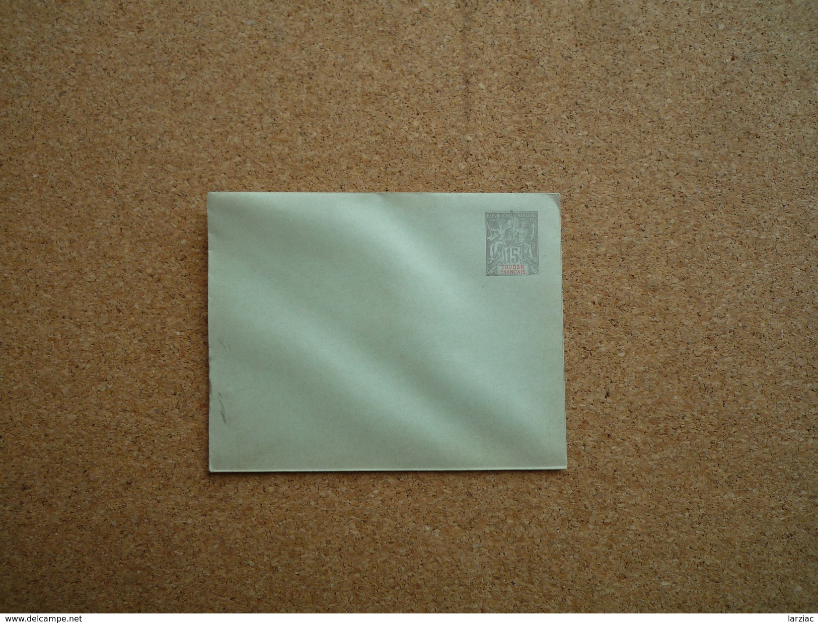 Entier Postal Enveloppe Soudan Français 15 C Gris Et Rouge Neuf Rabat Collé - Altri & Non Classificati