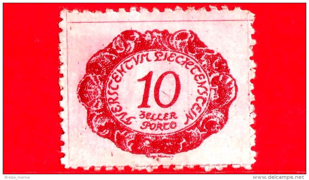 LIECHTENSTEIN - Usato - 1920 - Numeri - POSTAGE DUE STAMPS - 10 - Service