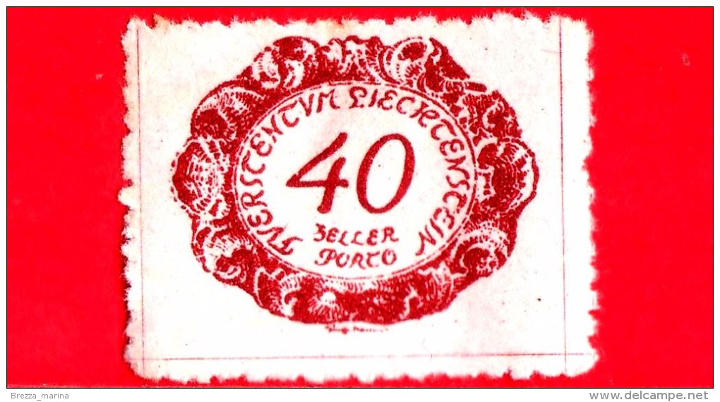 LIECHTENSTEIN - Usato - 1920 - Numeri - POSTAGE DUE STAMPS - 40 - Service