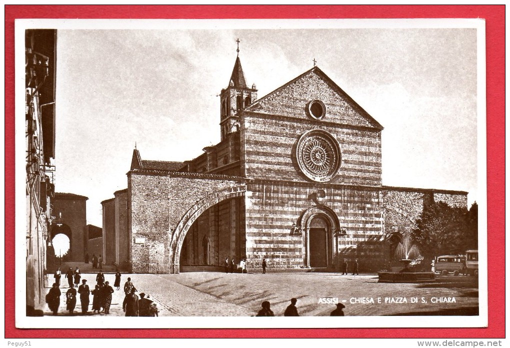 Assisi. Chiesa E Piazza Di Santa Chiara . - Perugia