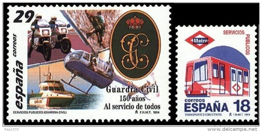 ESPAÑA 1994 - SERVICIOS PUBLICOS - Edifil Nº 3322-3323 - Nuevos